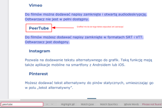 Przykład, że poradnik o dostępności cyfrowej sam nie spełnia warunków dostępności (tekst w pdf jako grafika)