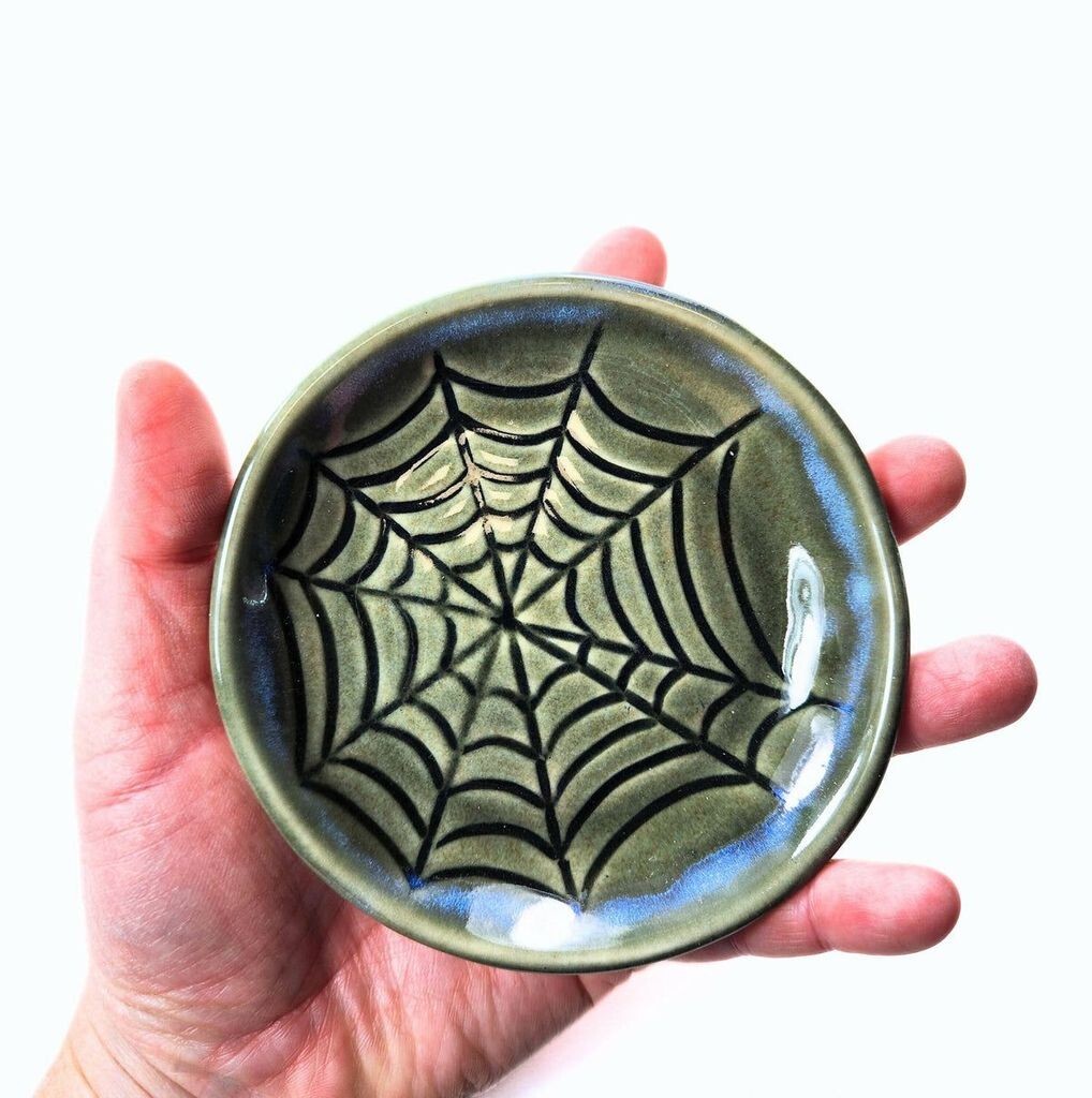 Spider Web Ceramic Dish by StellaNCWorks