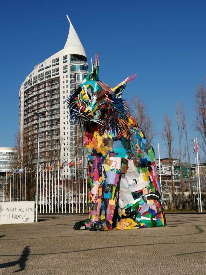 Iberian Lynx by Bordalo II in Lisbon, Portugal