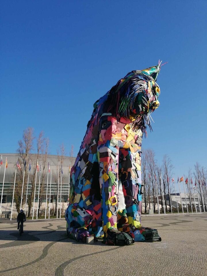 Iberian Lynx by Bordalo II in Lisbon, Portugal