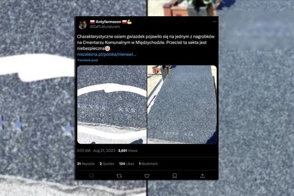 Osiem gwiazd na nagrobku w Międzychodzie. Interweniował zbulwersowany widz TVP