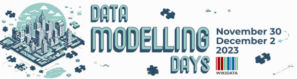 Description English: Wikidata Data Modelling Days 2023 banner. Includes Puzzle representing a city by DALL.E.jpg.