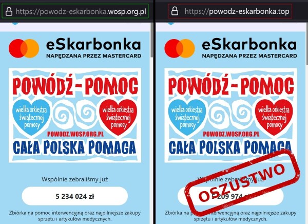 Prawdziwa zbiórka WOŚP i jej podróbka