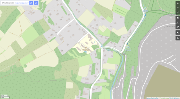 OpenStreetMap. Same neighbourhood, but much more detailed. The “green” suddenly reveals forest, meadows, bushes and fields, footpaths and viewpoints; there's a big quarry absent from GM, a nature reserve beyond…