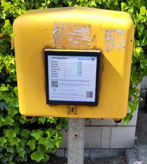 Postboxes with New Collection Times