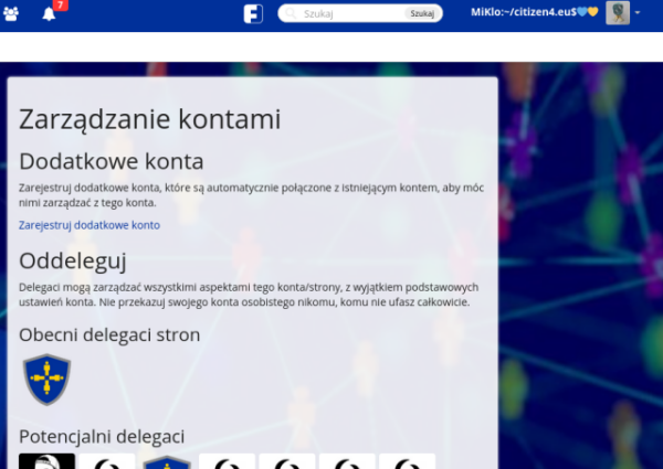 Friendica - zarządzanie kontami