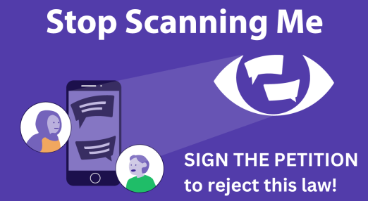 Stop Scanning me. Sign the petition to reject this law! 