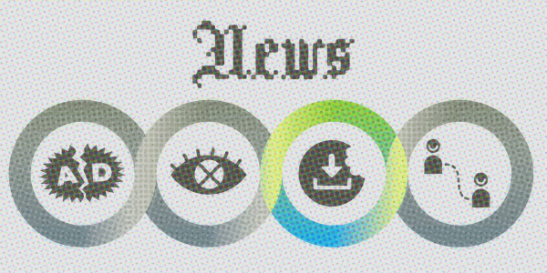 EFF's banner for the save news series; the word 'NEWS' appears in pixelated, gothic script in the style of a newspaper masthead. Beneath it in four entwined circles are logos for breaking up ad-tech, ending surveillance ads, opening app stores, and end-to-end delivery. All the icons except for 'open app stores' are greyed out.


Image:
EFF
https://www.eff.org/deeplinks/2023/06/save-news-we-must-open-app-stores

CC BY 3.0
https://creativecommons.org/licenses/by/3.0/deed.en

